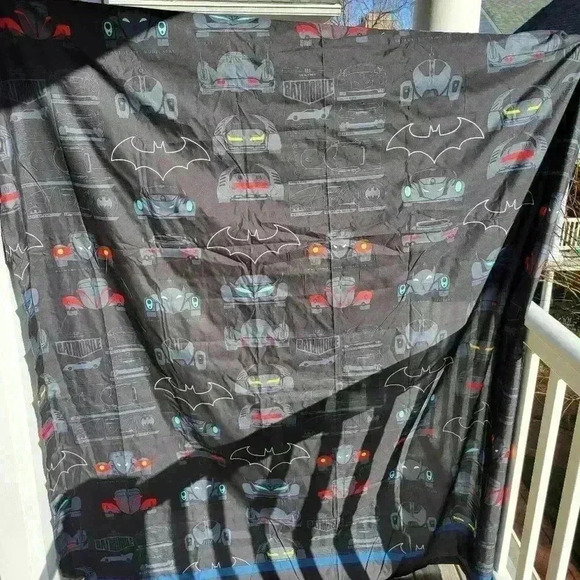 BATMAN DC COMICS BEDDING SUPER SOFT TWIN SIZE TOP SHEET BLACK - Picture 3 of 8